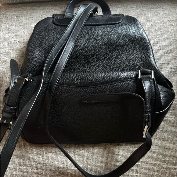 Michael Kors Black Pebbled Leather Backpack - Picture 2 of 3